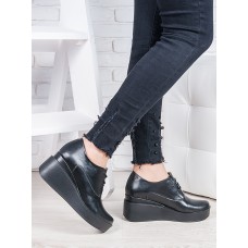 Туфли черные на платформе 6867-28