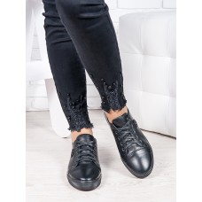 Кеды черная кожа Ариана 6923-28