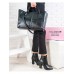 Кожаная сумка черная Monika 6688-11