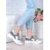 Кроссовки кожа в стиле Balenc!aga серые 6998-28