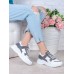Кроссовки кожа в стиле Balenc!aga серые 6998-28