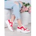 Кроссовки кожа в стиле Balenc!aga бело-красные 6995-28