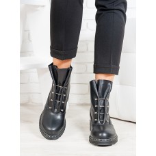 Ботинки черная кожа натуральная 6699SL