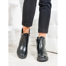 Ботинки натуральная черная кожа 6700SL