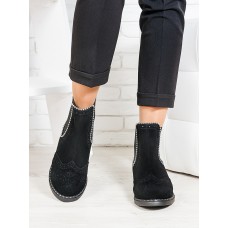 Ботинки Челси бусы замша 6702-28